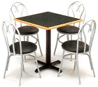 Black Ice Cream Chairs & Table